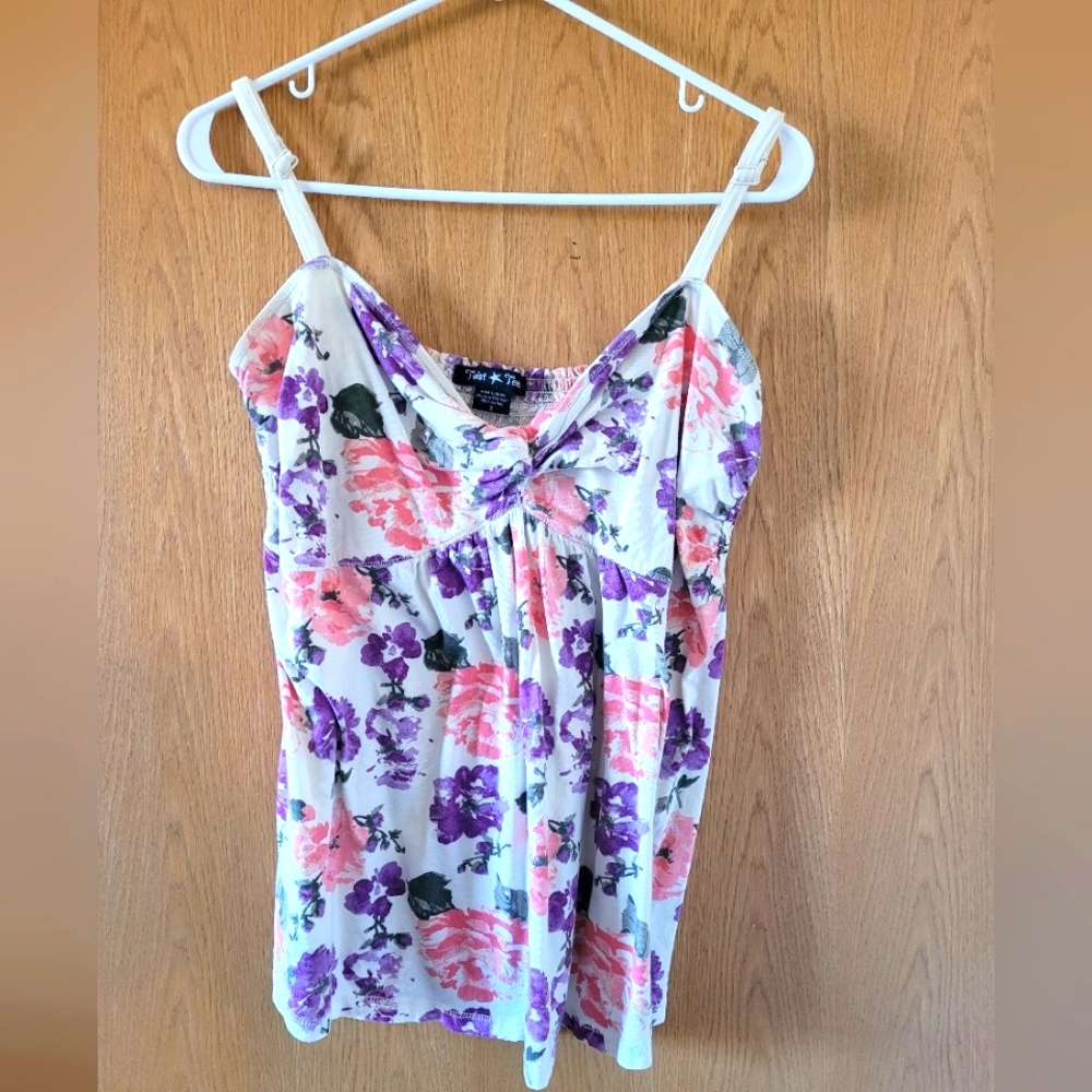 Torrid floral babydoll tank top